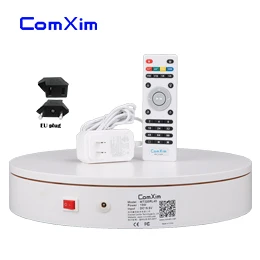 White with EU plug ComXim удаленного Управление Скорость, направление, MT320RL60 32 см 360 градусов фотографии Электрический поворотный, вращающийся проигрыватель, дисплей стенд - Цвет: White with EU plug