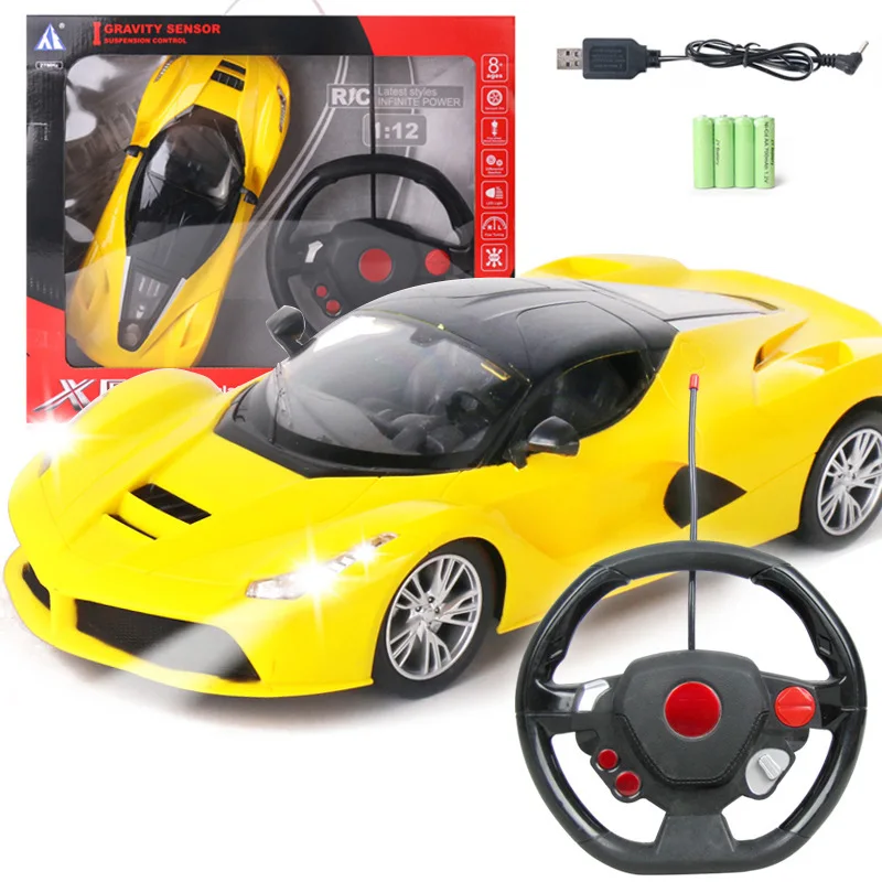 1:12 Rc Дрифт автомобиль супер гоночный автомобиль игрушки для детей машина на радиоуправлении радиоуправляемые машины радиоуправляемые игрушки - Цвет: Светло-желтый