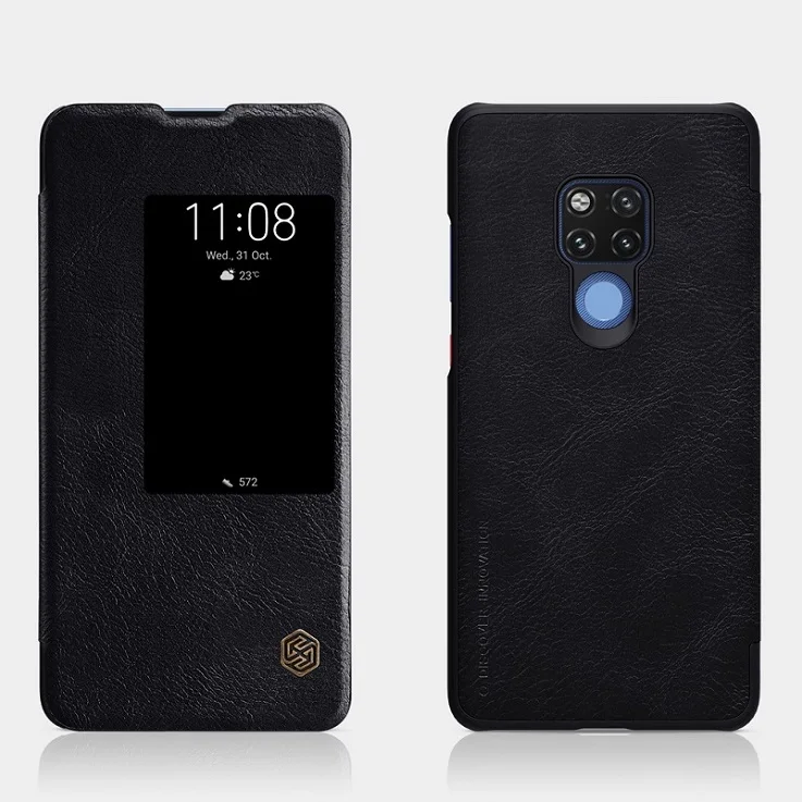 Mate 20 X Case Black Чехол NILLKIN для huawei mate 20 x, 7,2 дюймов, винтажный, Qin, откидной Чехол, кошелек, искусственная кожа, PC, задняя крышка для huawei mate 20x, чехол - Цвет: Mate 20 X Case Black