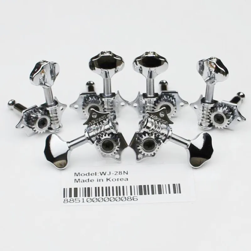 

WJ-28N Vintage Chrome Open Gear Butterbean Guitar Tuners Machine Head Guitar Parts 19:1 Gear Ratio