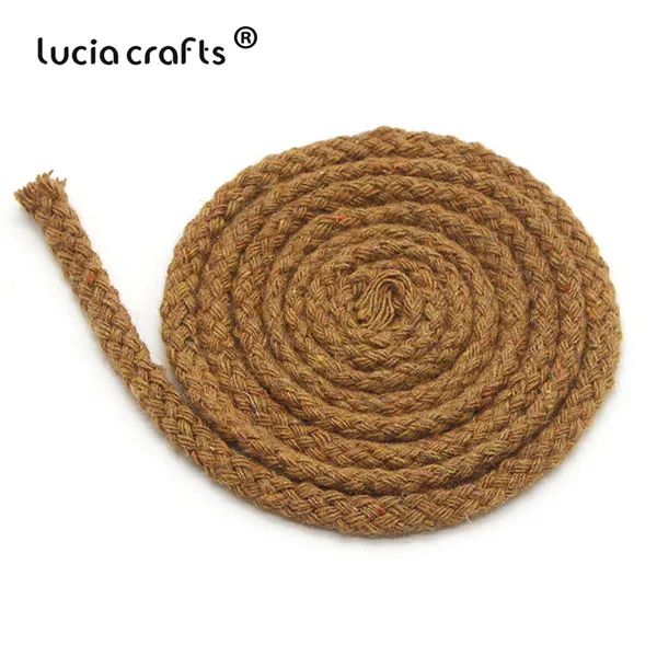 C14 Light coffee 5m Lucia crafts, 5 м/22 м, разноцветные хлопковые шнуры, плетеная веревка, декоративный шнурок, шнурок, DIY, аксессуары для дома ручной работы W0210 - Цвет: C14 Light coffee 5m