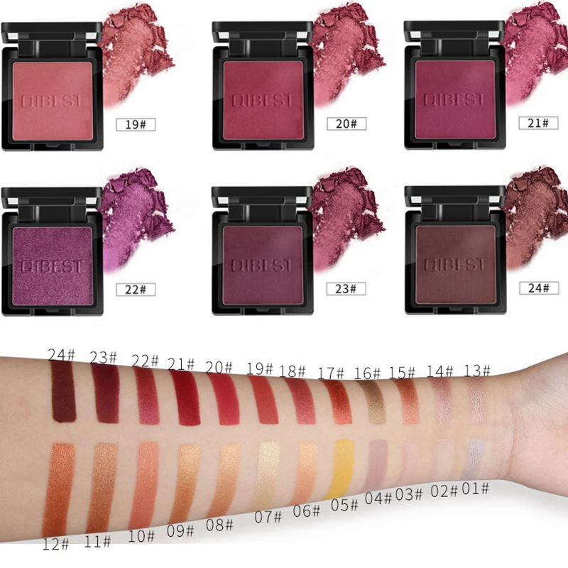 Одноцветные тени для век матовые мерцающие водонепроницаемые Сияющие макияж