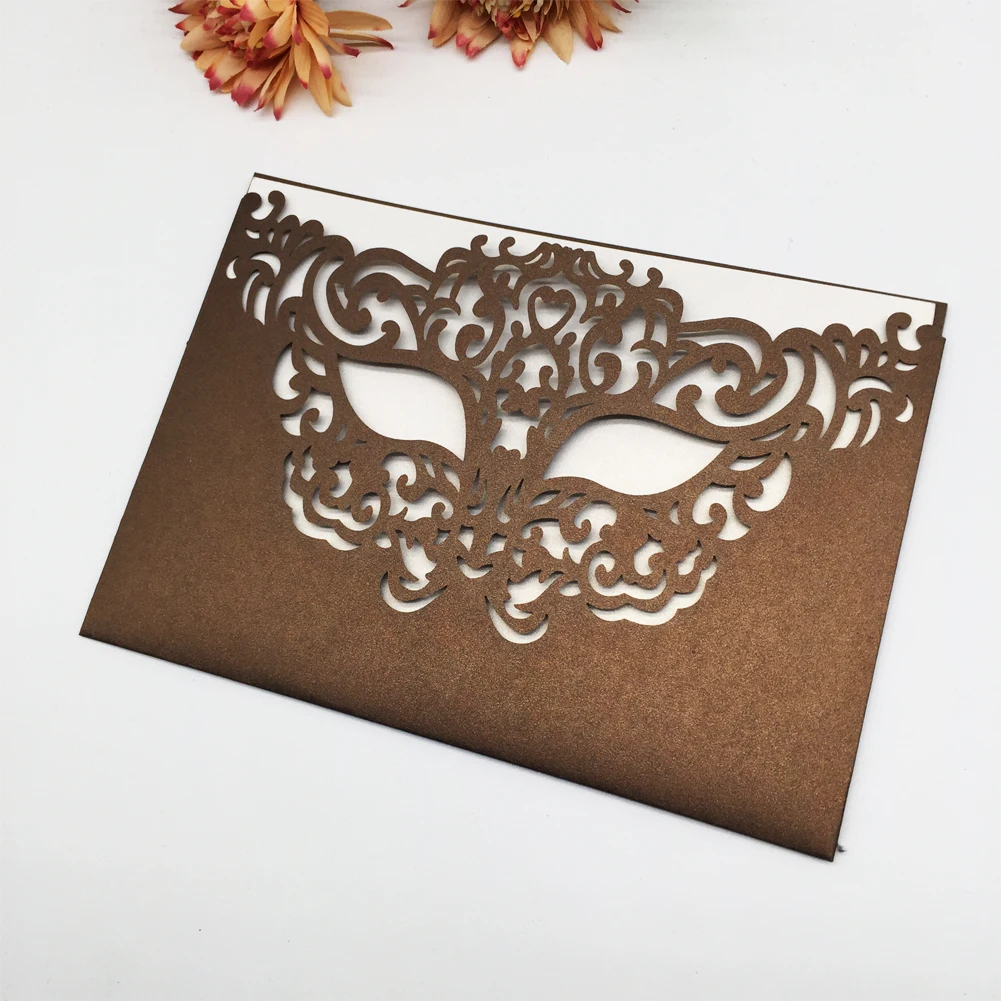 20 шт. Лазерная маска с узором счастливые свадебные пригласительные открытки