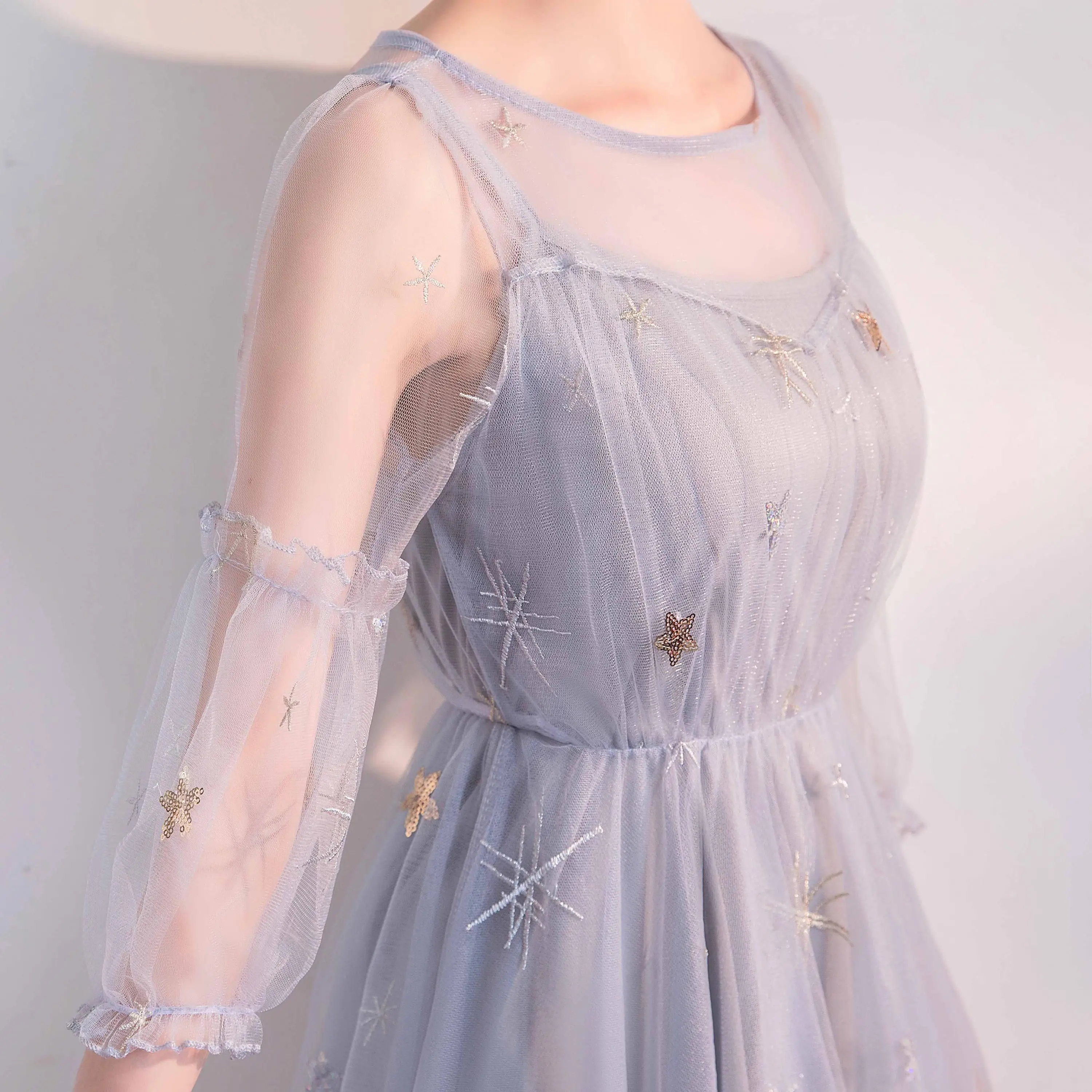 Комплект из 2 предметов новое летнее Сетчатое платье до колена с вышивкой в стиле