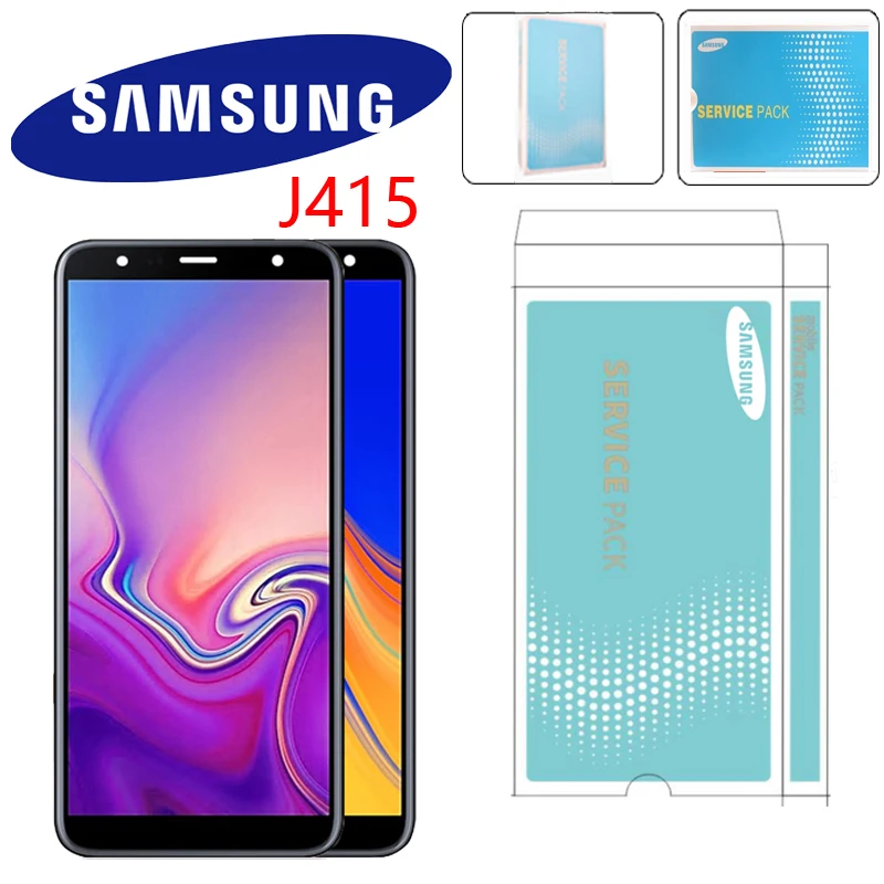 6 0 ''ЖК дисплей для SAMSUNG Galaxy J4 Plus + 2018 J415 J415F J415FN сенсорный экран дигитайзер
