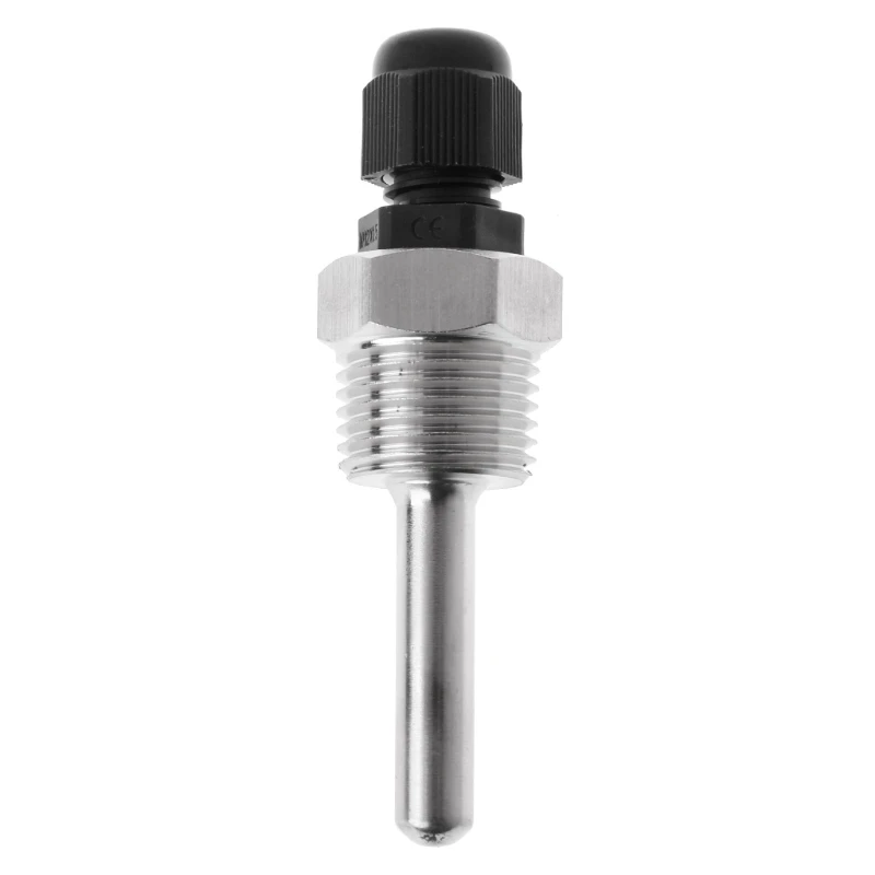 Thermowell Immersion Sleeve Pocket Stainless Steel 304 BSP 1/2&quot for Max 6mm Wire PT100 PT1000 NTC10K NTC50K Pipe L30-L200mm |