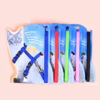 cat collar harness and leash adjustable nylon pet traction cat kitten halter collar cats products for pet harness belt