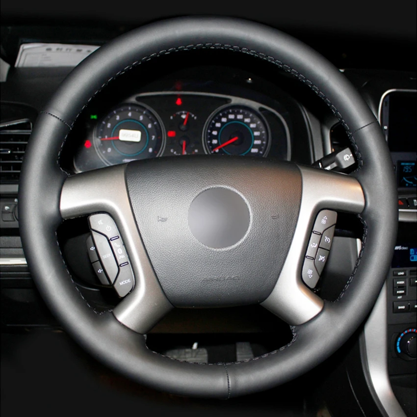 black artificial leather steering wheel covers for chevrolet captiva 2007 2014 silverado gmc sierra 2007 2013 daewoo winstorm free global shipping