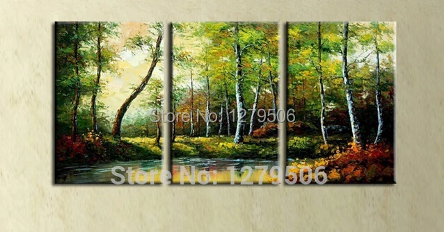 

Hand Painted Abstract Art Oil Paintings On Canvas Jungle For Living Room Wall Decor Paintings