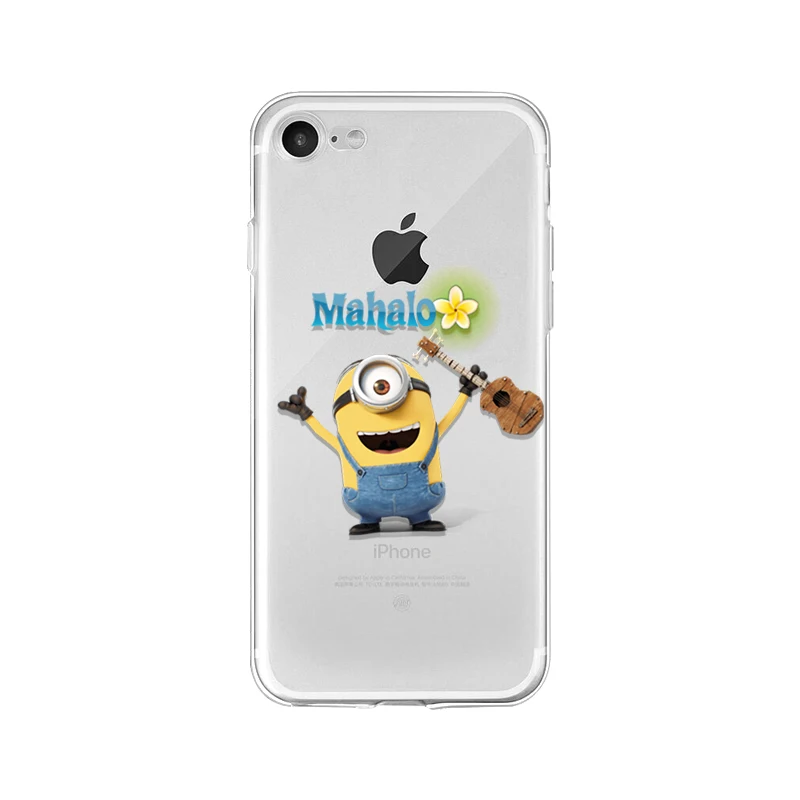 Ruicaica милые Миньоны из мультфильма Coque Shell чехол для телефона для Apple iPhone 8 7 6 6S Plus X XS MAX 5 5S SE XR мобильных телефонов