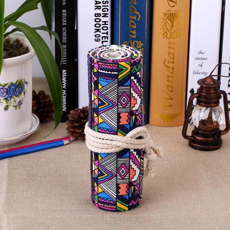 Модная сумка для хранения ручек 36 слотов холщовая накидка рулон сумочка и