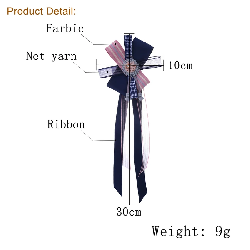 Junlead новейший необычный дизайн воротник тканевая лента брошь свадебное