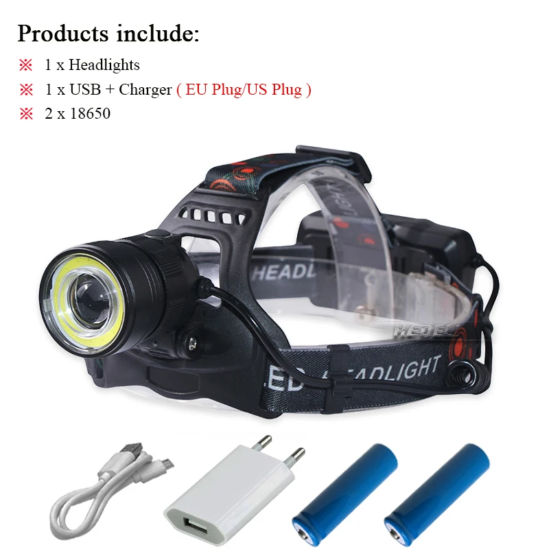 Двойной источник света увеличитель пары жесткий свет USB фара Кемпинг Охота