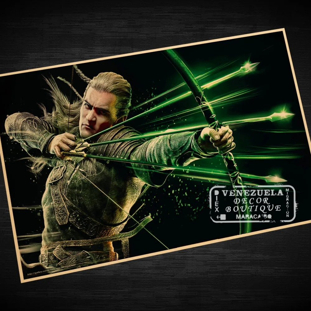 Красивый принцесса эльф Властелин колец Яркий фильм Искусство Винтаж Ретро