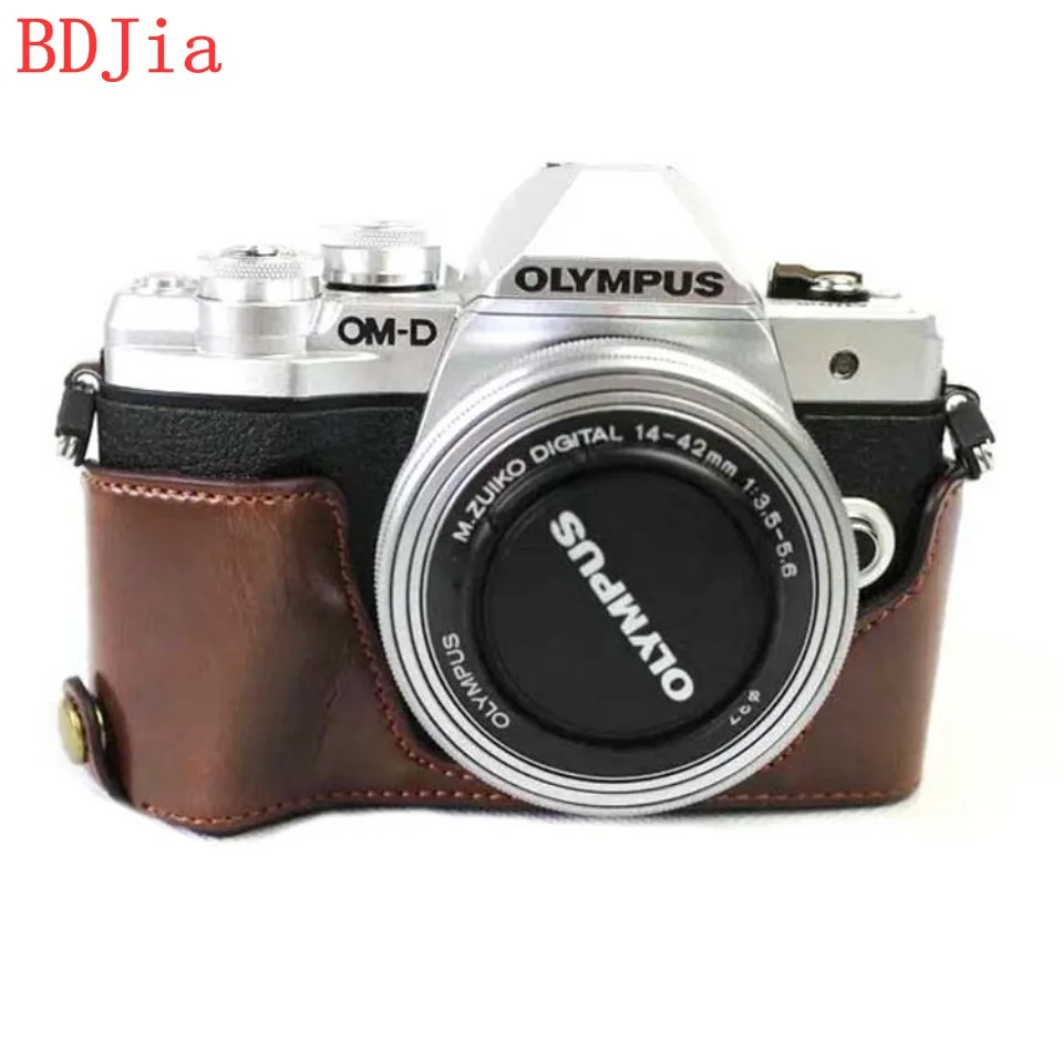 Модная сумка для камеры чехол Olympus EM10III EM10 MarkIII из искусственной кожи половинная