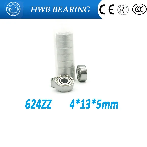 10 шт./лот 624 624Z 624ZZ ABEC 7 шарикоподшипник 4*13*5 мм подшипник из хромистой стали