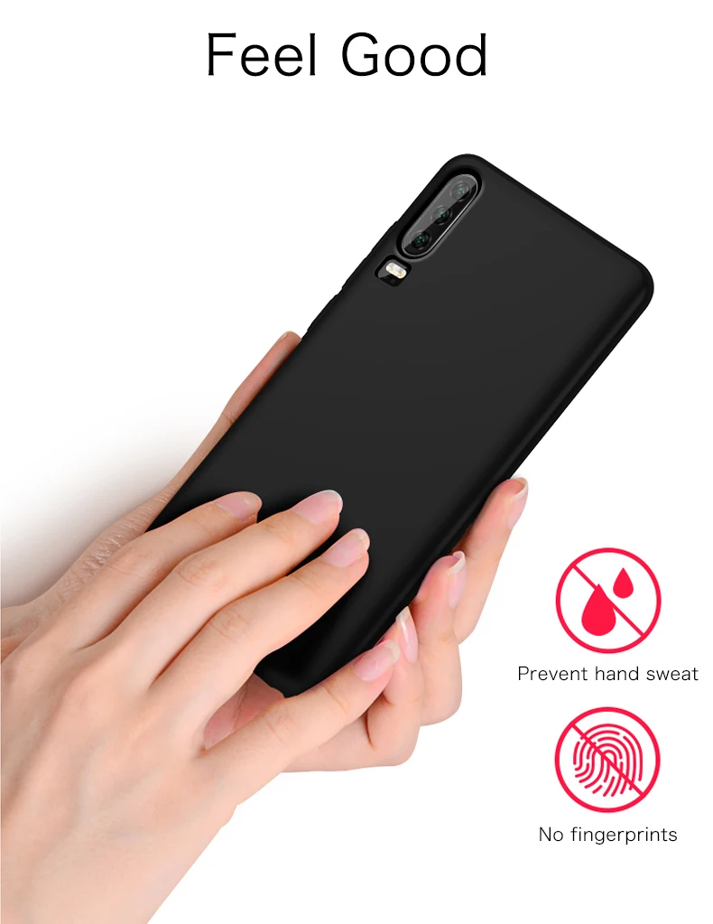 Для huawei P30 Pro чехол Mofi для huawei P30 чехол Lite жесткая задняя крышка из ПК Одноцветный тонкий Простой Черный Красный P30 чехол