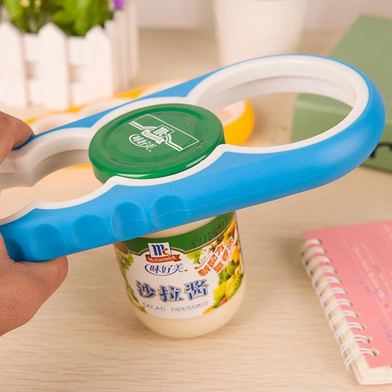 

4 in 1 Multifunction Grord-Shaped Can Opener Creative Screw Cap Jar Bottle Openers Wrench Kitchen Cooking Tool