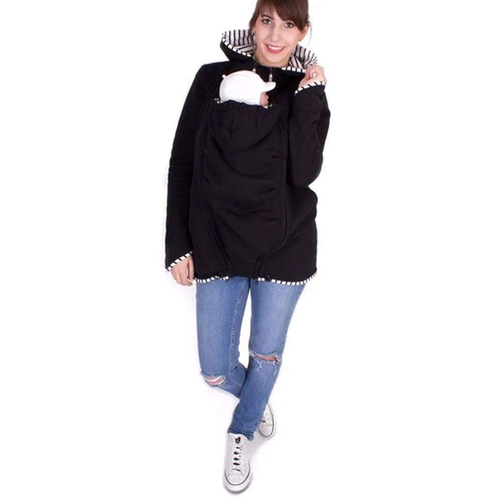 Многофункциональные толстовки для беременных теплое хлопковое пальто кенгуру