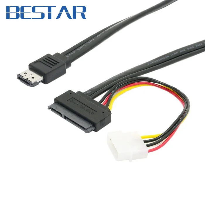 Кабель адаптер 50 см esip Power ESATA Combo на SATA 22pin и IDE 4pin 5 в 12 В для жесткого диска 3 дюйма 2