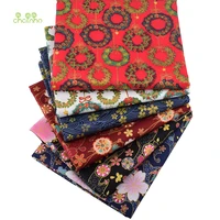 chainho6pcslotbronzing floral seriesprinted twill cotton fabricpatchwork clothfor diy quilting sewing baby child material