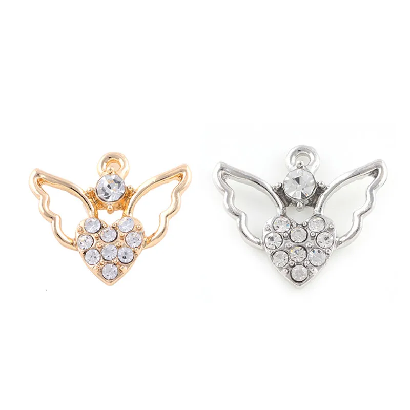 20 шт. подвеска в форме сердца с кристаллами виде бабочки | Украшения и аксессуары