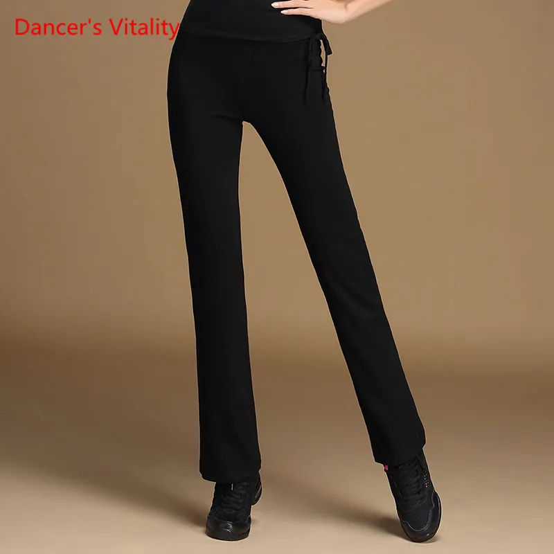 

Fashion loose ballroom costume training dress performance wear Latin dance trousers for women/female, adult practice pants M-4XL