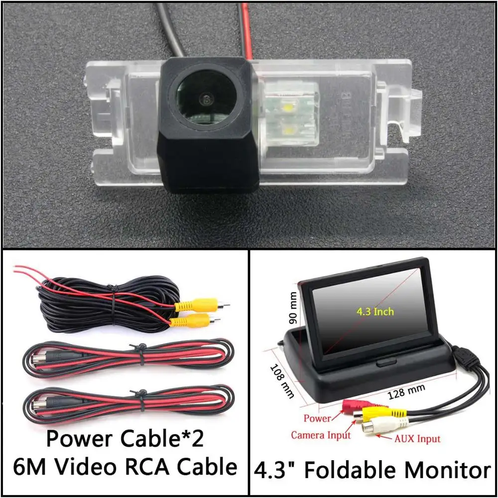 Cam N 4.3 inch Fold Full HD резервная камера заднего вида для Dodge большой караван путешествие JCUV Калибр Автостоянка ЖК Зеркало монитор камера заднего вида - Название цвета: Cam N 4.3 inch Fold