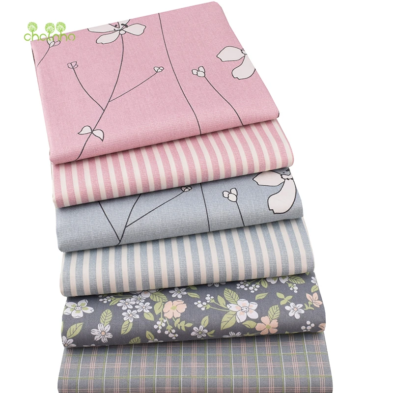 Chainho новая саржевая хлопчатобумажная ткань с цветочным принтом для сделай сам