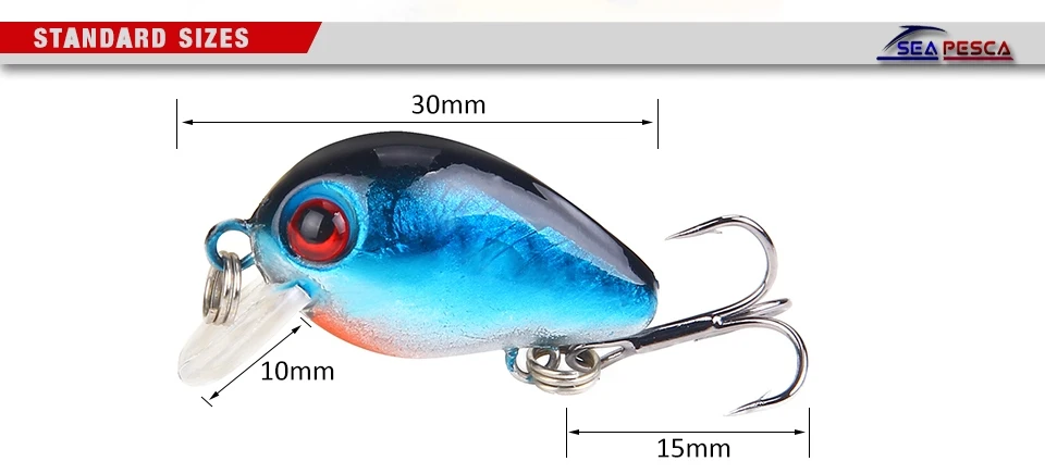 SEAPESCA мини кривошипная приманка рыболовные приманки 3 см 1,6 г тонущие плавучие приманки бас Щука Япония реалистичные Pesca воблеры рыболовные снасти JK205A