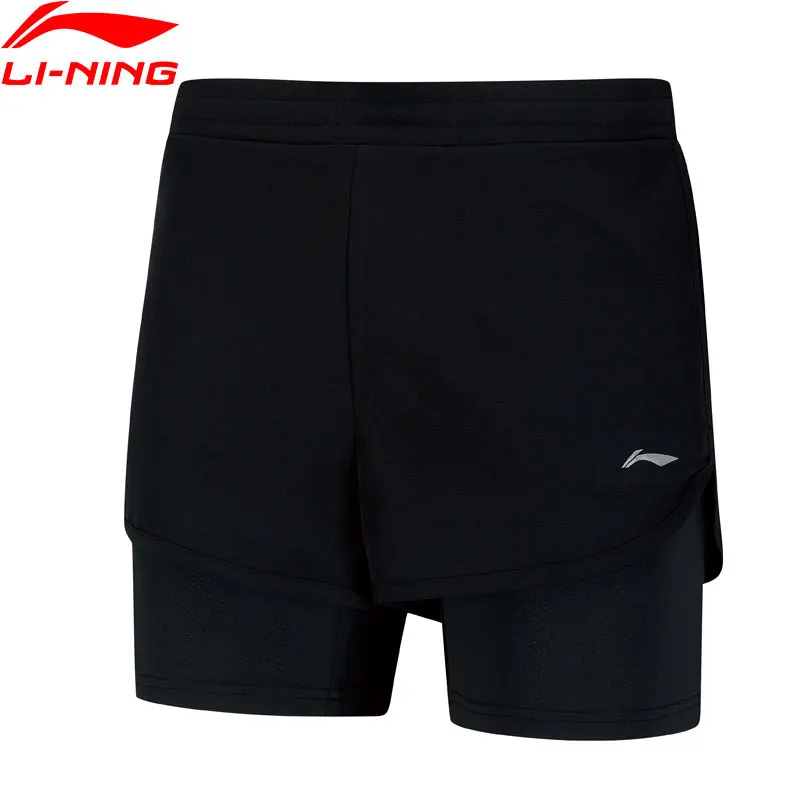 Li-Ning женские шорты для соревнований по бадминтону, дышащие спортивные шорты с удобной подкладкой для фитнеса, AAPN038 COND18