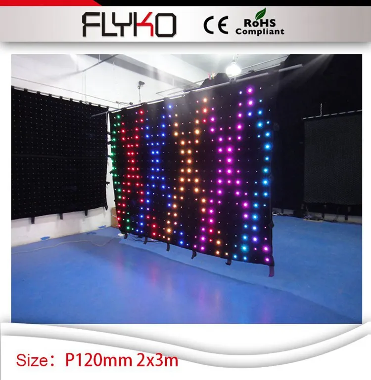 New invention lightweight soft P12 2*3m DIY programs led video curtain | Освещение