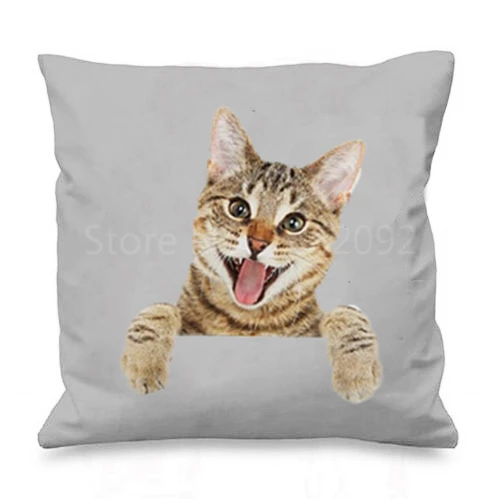 Забавные 3D чехол для подушки с кошкой Новинка Китти Кошки Подушка Чехол Cool