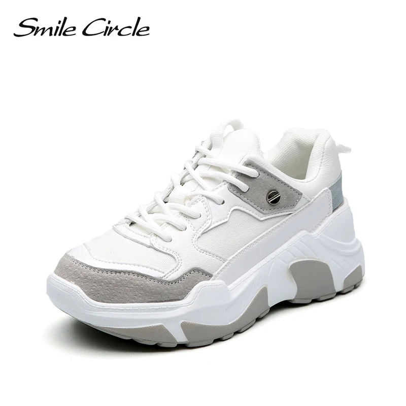 Женские замшевые кроссовки Smile Circle весенне осенняя Повседневная дышащая обувь на