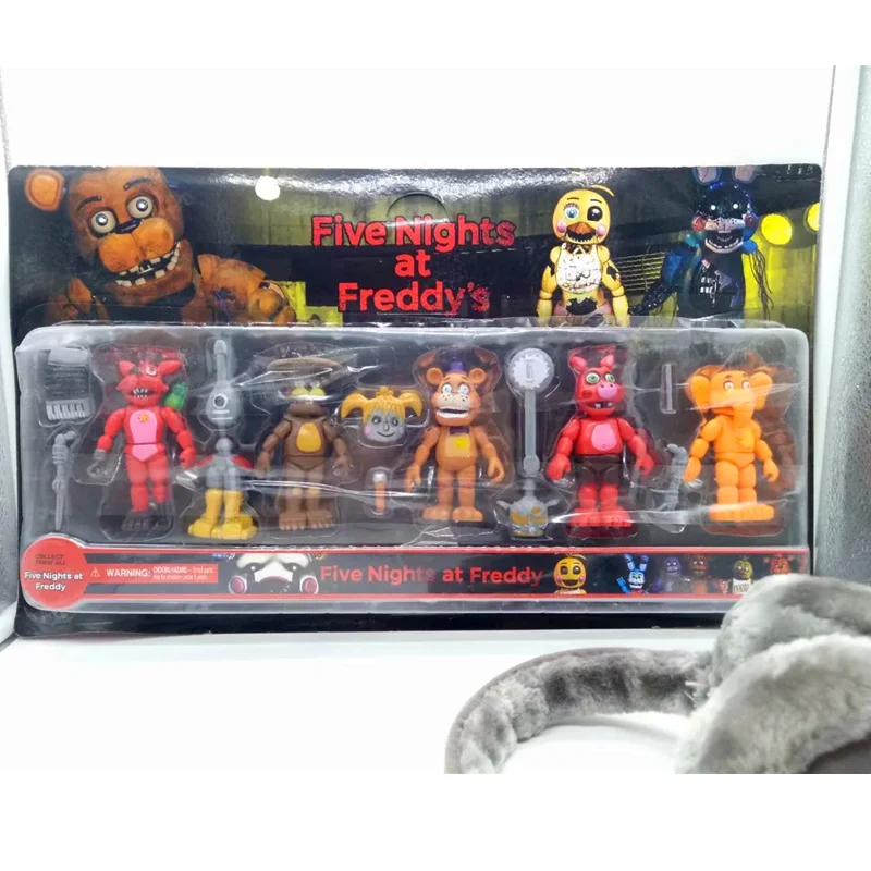 FNAF подвижные шарниры пять ночей у Фредди игрушки Фокси Чика ПВХ модели кукол