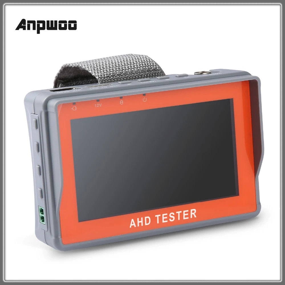

Anpwoo Mini CCTV TVI Test 4.3 Inch HD AHD CCTV Tester Monitor AHD 1080P Analog Camera Testing PTZ UTP Cable Tester 12V 1A Output