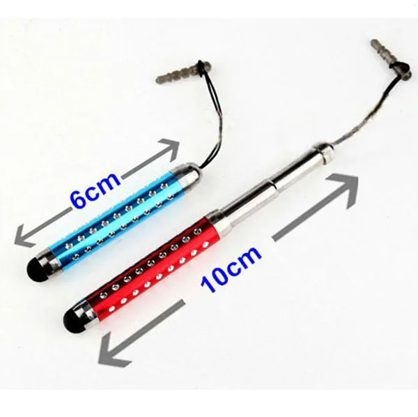 Оптовая продажа гибкая кристальная стилус емкостная сенсорная ручка для Iphone 8 7 6 5