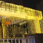 Сказочная светодиодная гирлянда-занавес JULELYS, 8 м x 4 м, 1024 лампочек, декоративное освещение, Рождественская гирлянда, праздничное освещение для вечеринки, сада, свадьбы