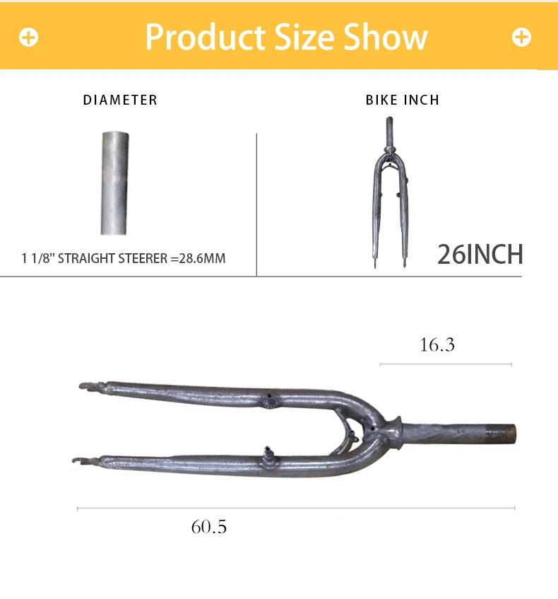 26 inch Fork for a Bicycle Aluminum Alloy Mountain Bike Front Fork Motorcycle Suit for V Brake on Cycling Bike Frame Bike Fork