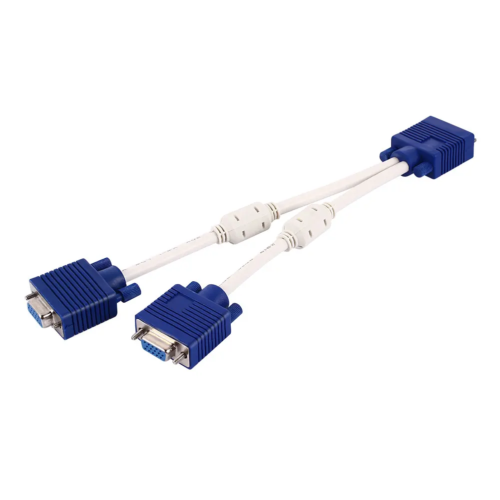 Durable VGA Splitter Cable Conference Room 1080P SVGA Full HD Universal Adapter Computer |