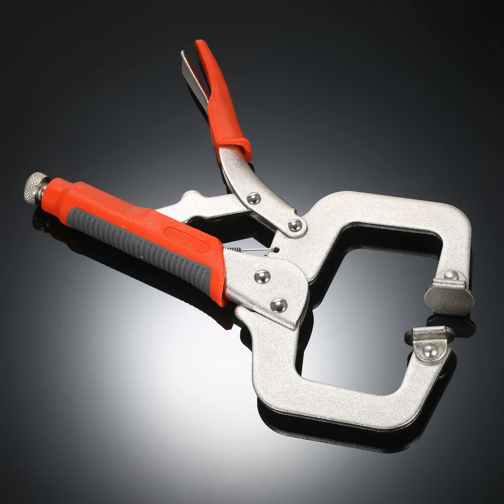 Locking Pliers Hand Tool 11&quot C-Clamp with Rubber Grip Quick Release Clamp multitool |