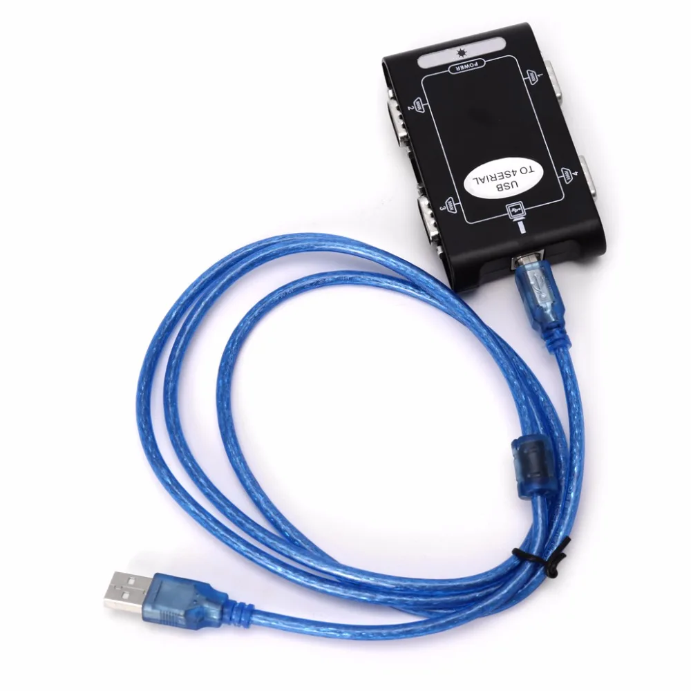 9 контактный USB 2 0 на 4 порта RS232 Serial DB9 COM разъемы контроллера Адаптер Hub|USB-хабы| |