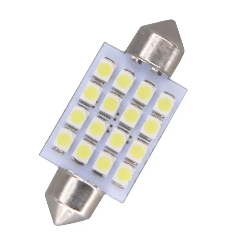 100 шт. супер яркий C5W 3528 1210 16 SMD СВЕТОДИОДНЫЙ Автомобильный купольный светильник гирлянда интерьерные лампочки 31 мм 36 мм 39 мм 41 мм авто освещение на крыше автомобиля