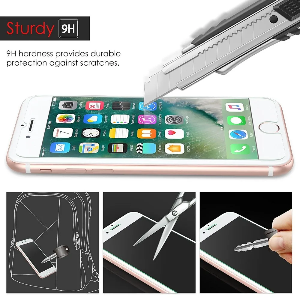 2 шт переднее + заднее закаленное стекло для iPhone 4 4S 5 5S SE 6 6s Plus 6sPlus защита заднего