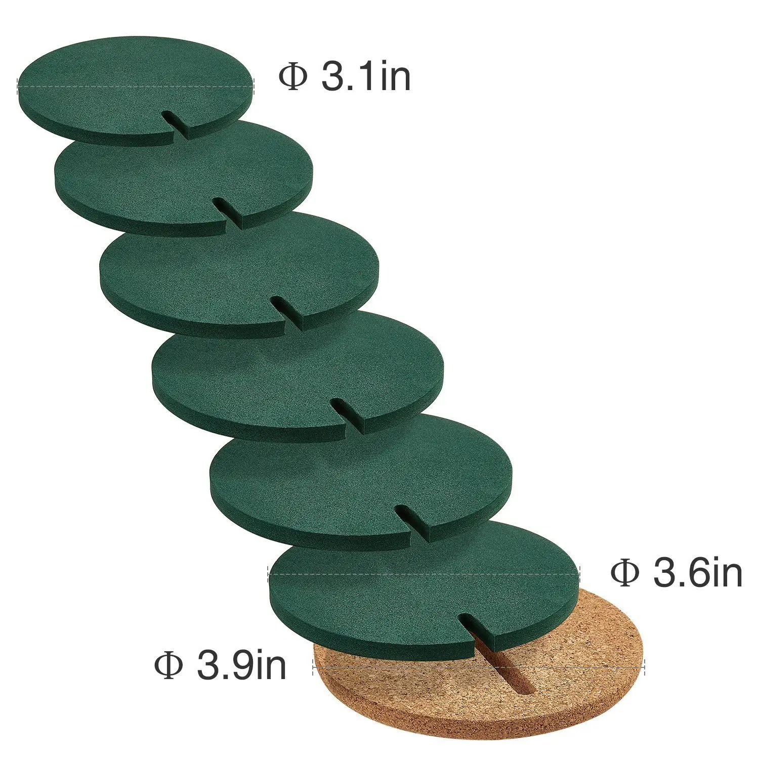 

Fashion Creative Multifunction 6pc Set Round Cactus Shaped Coasters Non-slip Cup Mats Pad Table