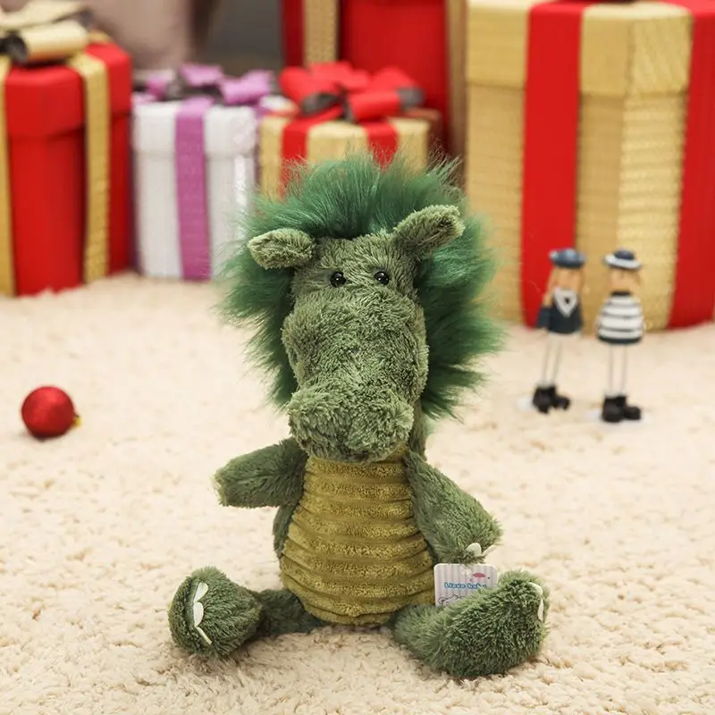 

cute plush dinosaur toy stuffed green dinosaur doll gift about 28cm