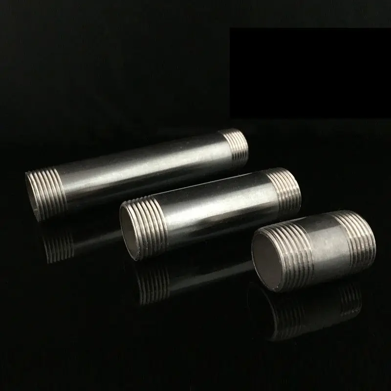 

1" Male Double Thread Equal 200mm Polishing Extension Tube Pipe Fitting 304 Stainless Steel Connector