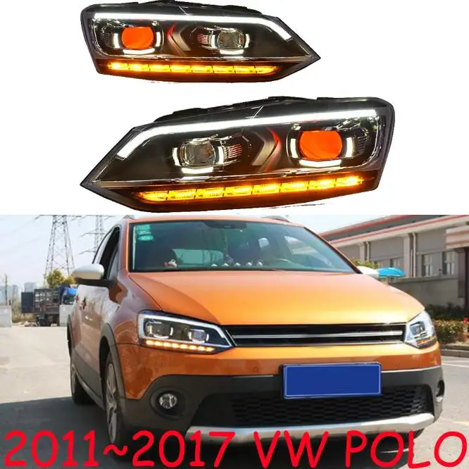hid xenon headlight Бампер лампа для поло фары 2011 2012 2013 светодиодный задний фонарь для поло DRL Объектив Двойной Луч Ксенон - Цвет: hid xenon headlight