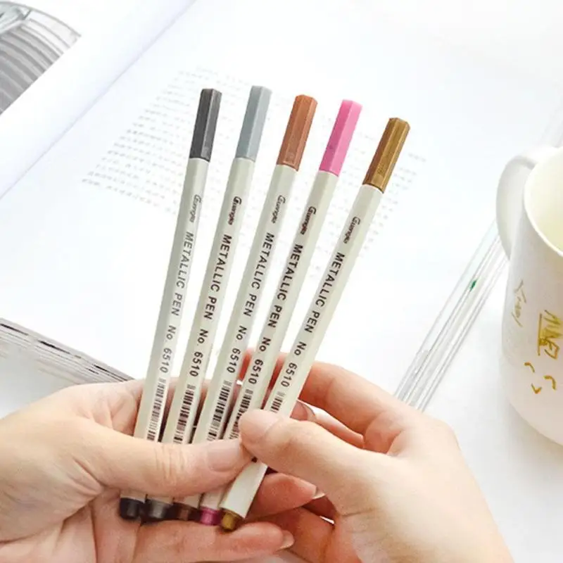 Photo Graffiti Pen Paint Art Marker Metallic Colored Mark Pen Diy Album Scrapbook Color Pen Drawing Stationery 10pcs/12pcs
