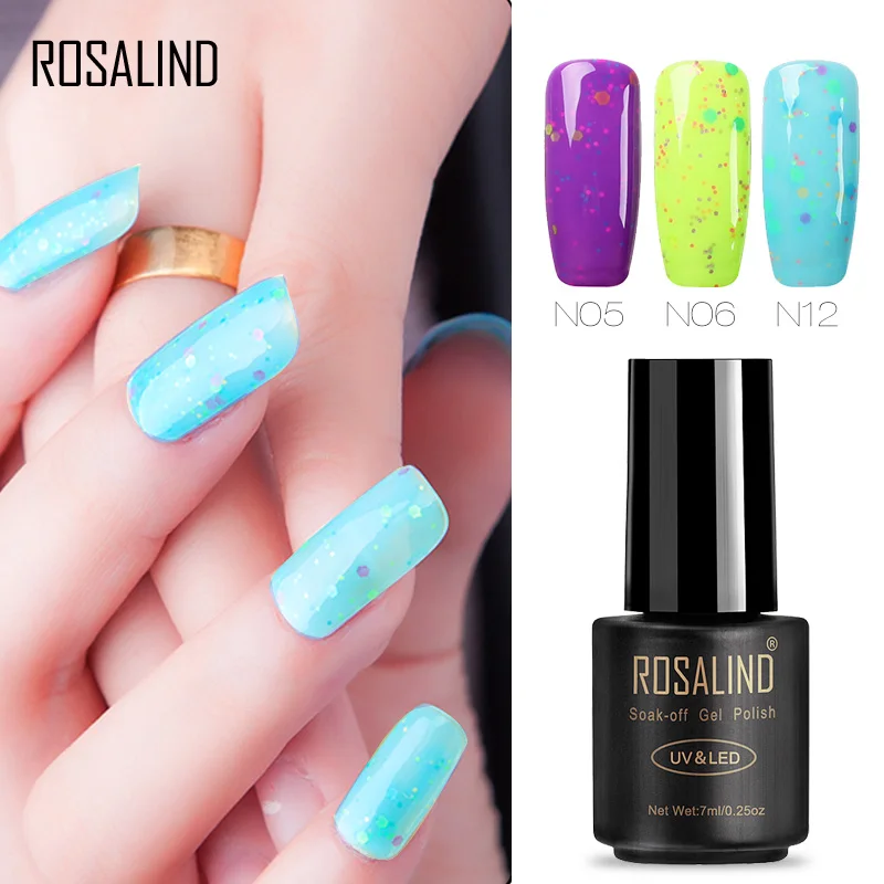 Гель ROSALIND 1S 7 мл лак для сыра УФ гель ногтей праймер долговечный|nail polish|nail polish nail